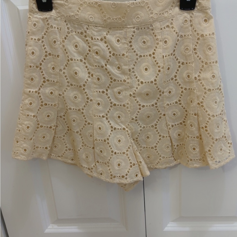 Chelsea & Violet Cream Eyelet Skort